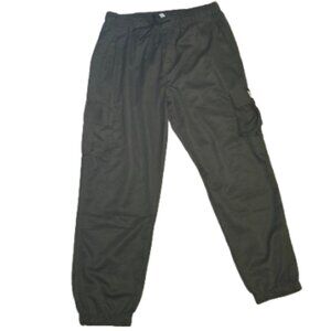 Men’s Cargo Jogger Pants – Olive Green – Size XL – Elastic Waist